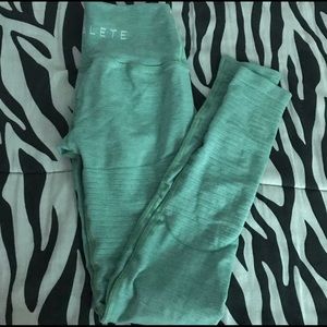 JADE GREEN ALPHALETE LEGGINGS